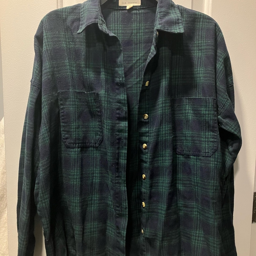 LA Hearts Green Flannel